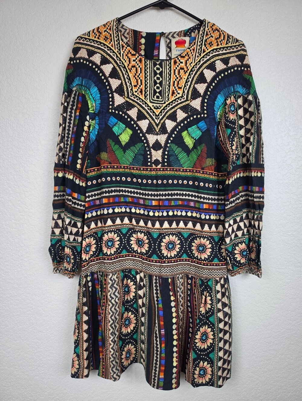 Anthropologie Farm Rio Viscose Patterned Dress Small
